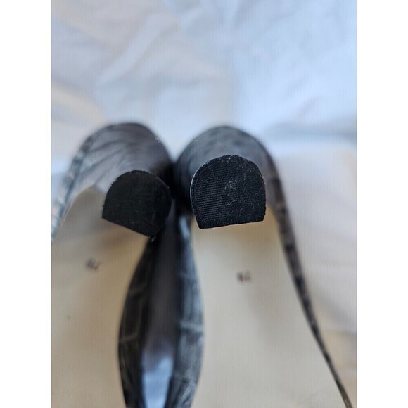 Talbots Womens Gray Crocodile Print Textured Platform Pumps Size 7B - Picture 6 of 10